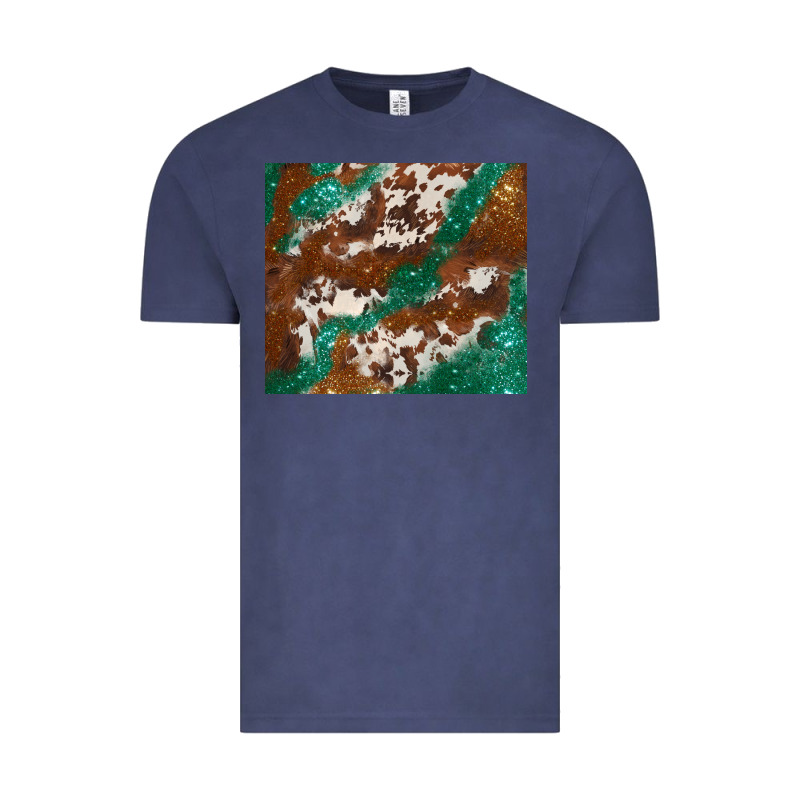 Brown Cowhide Glitter Vintage Tee by BarkalooDesign | Teevron