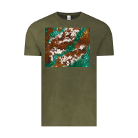 Vintage Olive brown cowhide glitter Vintage Tee - BarkalooDesign