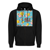 Black back to school seamless pattern Zipper Hoodie - BundleAndBundleShop