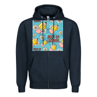 Navy back to school seamless pattern Zipper Hoodie - BundleAndBundleShop
