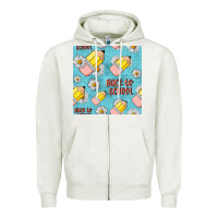 Oatmeal Heather back to school seamless pattern Zipper Hoodie - BundleAndBundleShop