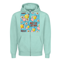Seafoam back to school seamless pattern Zipper Hoodie - BundleAndBundleShop