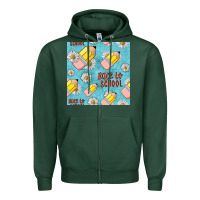 Sports Green back to school seamless pattern Zipper Hoodie - BundleAndBundleShop