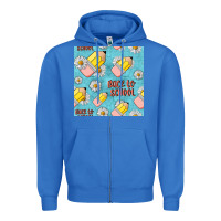 True Royal back to school seamless pattern Zipper Hoodie - BundleAndBundleShop