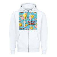 White back to school seamless pattern Zipper Hoodie - BundleAndBundleShop