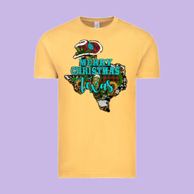 Merry Christmas Texas Vintage Tee Designed By Ranaportraitstore