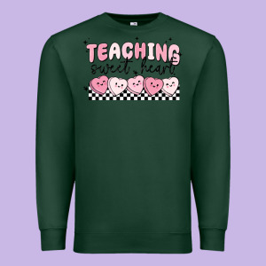 Teaching Sweetheart Premium Sweatshirt Designed By Maliassmallbusiness