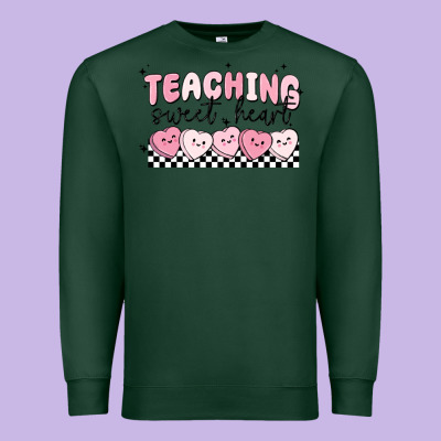 Teaching Sweetheart Premium Sweatshirt Designed By Maliassmallbusiness