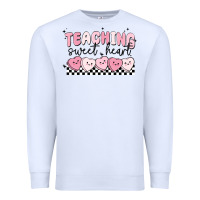 White teaching sweetheart Premium Sweatshirt - MaliasSmallBusiness