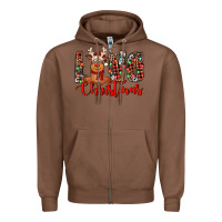 Chestnut love christmas reindeer Zipper Hoodie - Jasminsmagicworld
