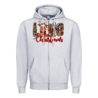 Heather Grey love christmas reindeer Zipper Hoodie - Jasminsmagicworld