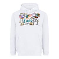 White orthopedic crew Heavyweight Hoodie - MaliasSmallBusiness