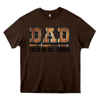 Chocolate Brown Dad Fixer Of All Things Heavy Core Tee - LillyAllenDesigns