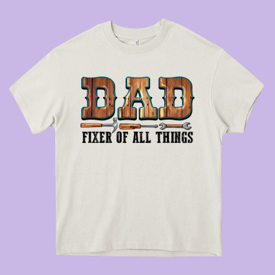 Dad Fixer Of All Things Heavy Core Tee Designed By Lillyallendesigns