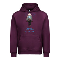 Mauve Wine Bernie it's Cold Outside Urban Hoodie - Bettercallsaul