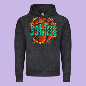 Basketball Junkie Vintage Hoodie Designed By Texasbilliewilder