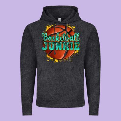Basketball Junkie Vintage Hoodie Designed By Texasbilliewilder