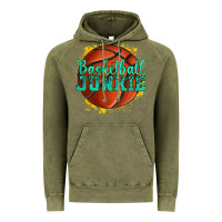 Vintage Olive basketball junkie Vintage Hoodie - texasbilliewilder