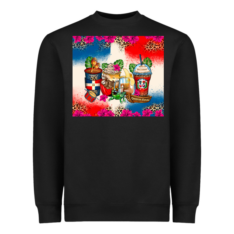 Dominican Republic Coffee Cups Heavyweight Sweatshirt by Zillion Design Studio | Teevron