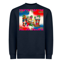 Navy dominican republic coffee cups Heavyweight Sweatshirt - Zillion Design Studio