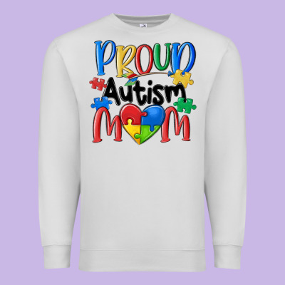 Proud Autism Mom Premium Sweatshirt Designed By Maliassmallbusiness
