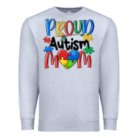 Heather Grey proud autism mom Premium Sweatshirt - MaliasSmallBusiness