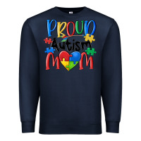 Navy proud autism mom Premium Sweatshirt - MaliasSmallBusiness