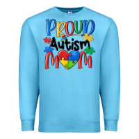 Ocean Blue proud autism mom Premium Sweatshirt - MaliasSmallBusiness