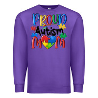 Purple proud autism mom Premium Sweatshirt - MaliasSmallBusiness