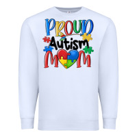 White proud autism mom Premium Sweatshirt - MaliasSmallBusiness