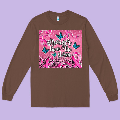 Stronger Than The Stormcancer Long Sleeve Tee Designed By Adodesignshop