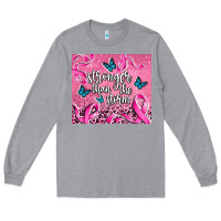 Heather Grey stronger than the stormcancer Long Sleeve Tee - AdoDesignShop