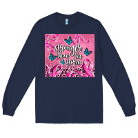 Navy stronger than the stormcancer Long Sleeve Tee - AdoDesignShop