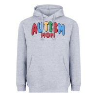 Heather Grey autism mom Heavyweight Hoodie - MaliasSmallBusiness