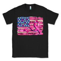 Black american flag and  cancer ribbon pattern Classic Tee - AdoDesignShop