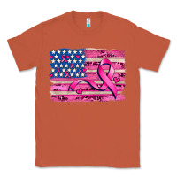 Copper american flag and  cancer ribbon pattern Classic Tee - AdoDesignShop