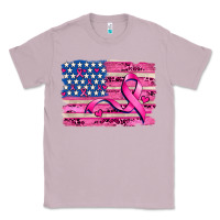 Lilac american flag and  cancer ribbon pattern Classic Tee - AdoDesignShop