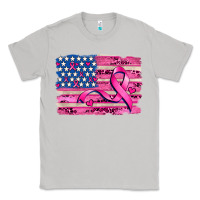 Moon Dust american flag and  cancer ribbon pattern Classic Tee - AdoDesignShop