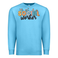 Ocean Blue social worker Premium Sweatshirt - MaliasSmallBusiness