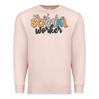 Pale Pink social worker Premium Sweatshirt - MaliasSmallBusiness