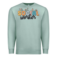 Seafoam social worker Premium Sweatshirt - MaliasSmallBusiness