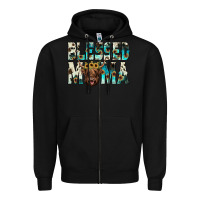 Black blessed mama Zipper Hoodie - JahusDesignShop