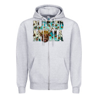 Heather Grey blessed mama Zipper Hoodie - JahusDesignShop