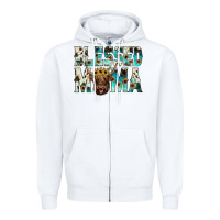White blessed mama Zipper Hoodie - JahusDesignShop