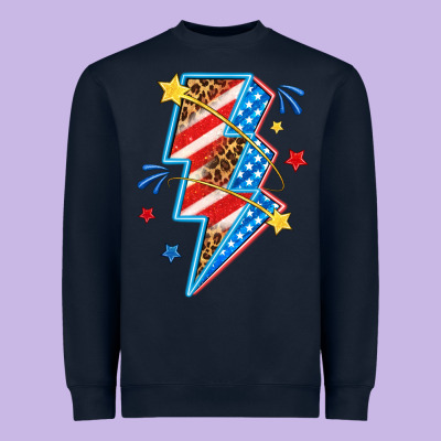 Heavyweight Sweatshirt America lightning bolt