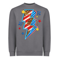 Storm America lightning bolt Heavyweight Sweatshirt - texasbilliewilder