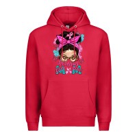 Cardinal Warrior Mom Messy Bun With Flowers Premium Hoodie - BundleAndBundleShop