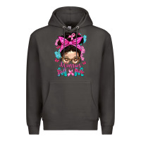 Smoke Warrior Mom Messy Bun With Flowers Premium Hoodie - BundleAndBundleShop