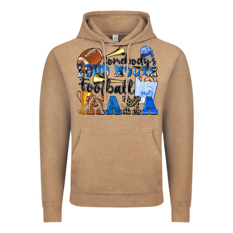 Somebody's Loud Mouth Football Mama Vintage Hoodie by Zillion Design Studio | Teevron