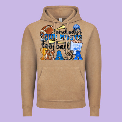Somebody's Loud Mouth Football Mama Vintage Hoodie Designed By Zillion Design Studio